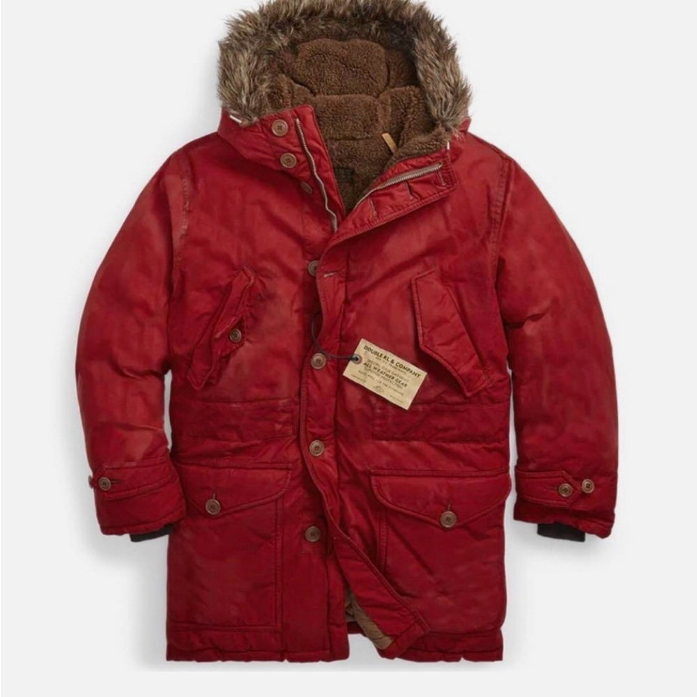 Ralph Lauren RRL Double RL Faux Fur Trim Oilcloth Parka (new with tag ) Size M